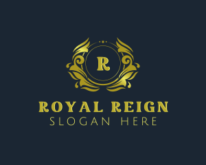 Floral Royal Shield logo design