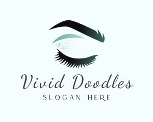 Eyeliner Cosmetics Makeup logo design