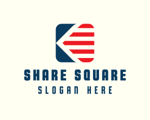 Square Flag Stripes logo design