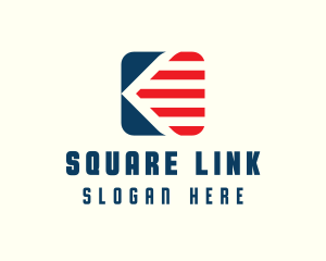 Square Flag Stripes logo design