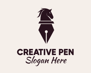 Horse Pen Writer logo design