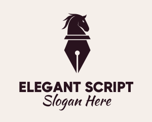 Horse Pen Writer logo design