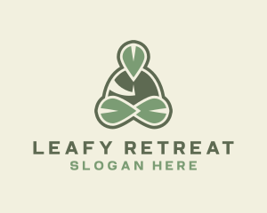 Yogi Leaf Meditation logo design