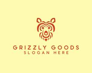 Grizzly Bear Wildlife logo design