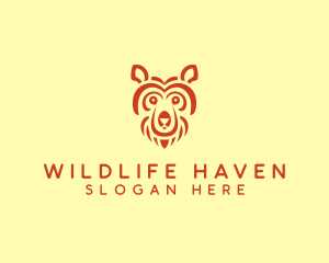 Grizzly Bear Wildlife logo design