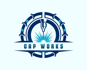 Laser Fabrication Machinist logo design