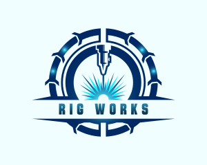 Laser Fabrication Machinist logo design