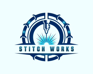 Laser Fabrication Machinist logo design