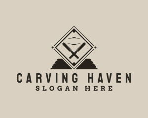 Wood Chisel Woodwork logo design