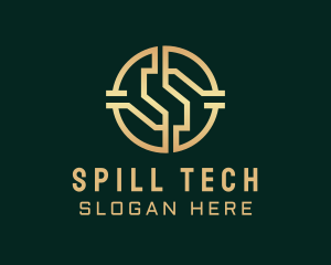 Tech Crypto Letter S logo design