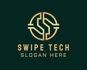 Tech Crypto Letter S logo design