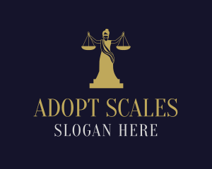 Woman Justice Scale logo design