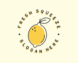 Citrus Lemon Badge logo design