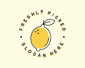 Citrus Lemon Badge logo design