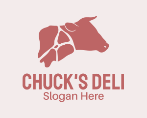 Butcher Beef Meat Cuts logo design