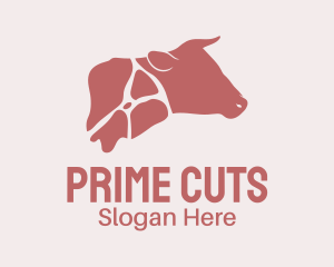 Butcher Beef Meat Cuts logo design