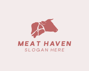 Butcher Beef Meat Cuts logo design