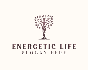 Wellness Woman Tree logo design