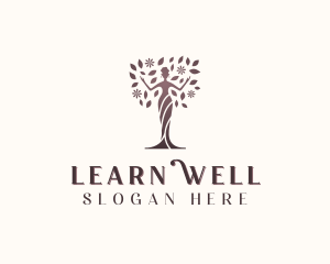 Wellness Woman Tree logo design