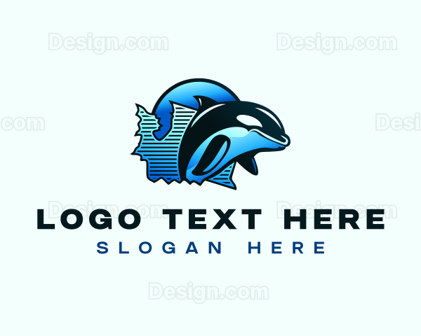 Aquatic Whale Orca Logo