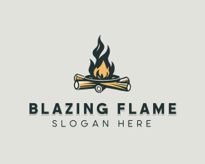 Bonfire Outdoor Camping logo design