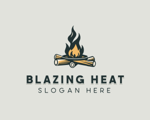 Bonfire Outdoor Camping logo design