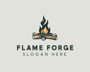 Bonfire Outdoor Camping logo design