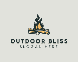 Bonfire Outdoor Camping logo design