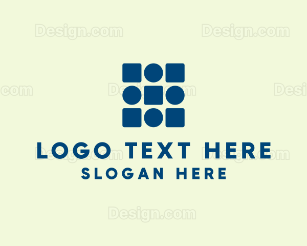 Modern Circle And Square Logo