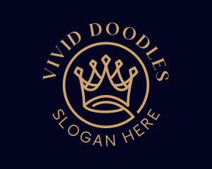 Gold Royal Crown logo design