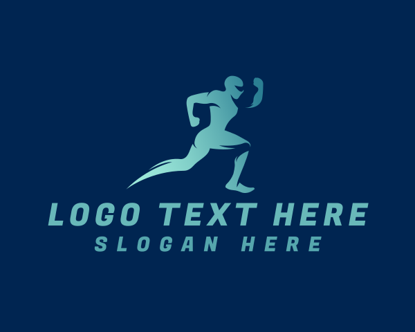 Running logo example 2
