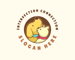 Dog Cat Veterinary logo design