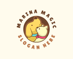 Dog Cat Veterinary logo design