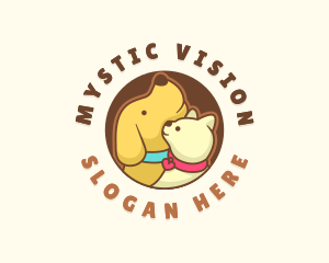 Dog Cat Veterinary logo design