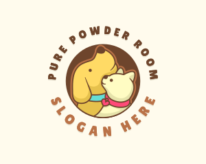 Dog Cat Veterinary logo design