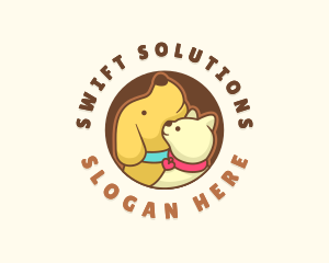 Dog Cat Veterinary logo design