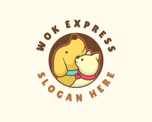 Dog Cat Veterinary logo design