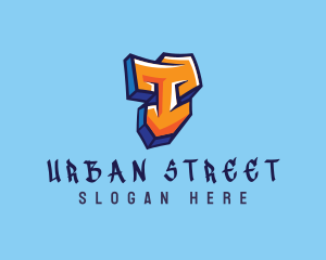 Street Art Letter T  logo