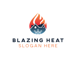 Residential Hvac Heating Cooling  logo design