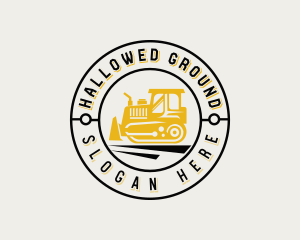 Construction Bulldozer Machinery logo design