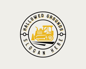 Construction Bulldozer Machinery logo design