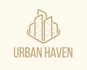 Brown Skyscraper Buildings logo