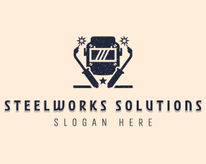 Ironworks Welder Steelworks logo design