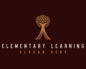 Learning Book Tree logo design