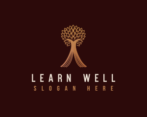 Learning Book Tree logo design