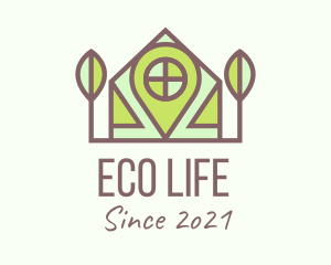 Eco House Location logo design