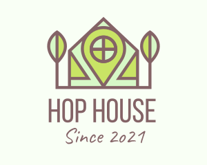 Eco House Location logo design