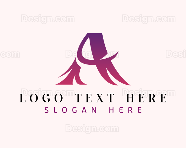 Hair Salon Letter A Logo