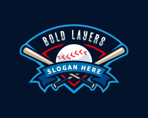 Baseball League Sport  logo design