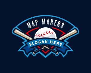 Baseball League Sport  logo design